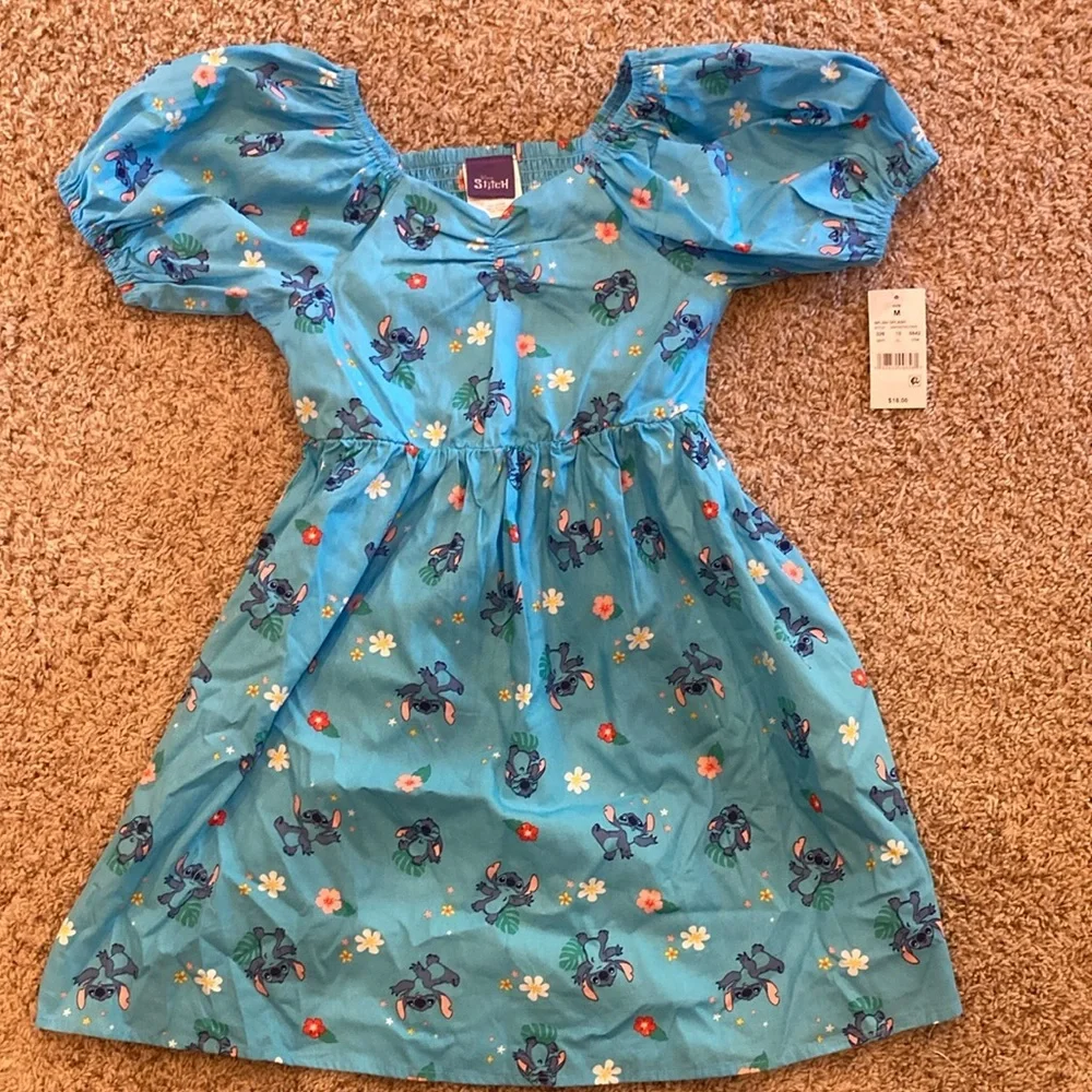 Disney Blue Stitch Kids Dress